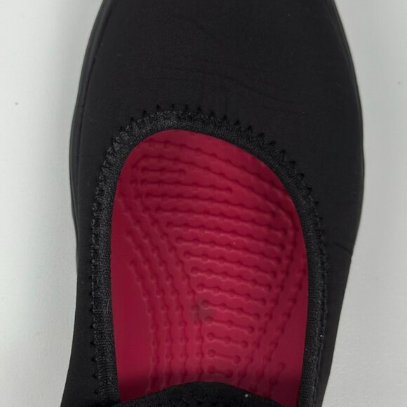 Crocs Girls Mary Jane Flats Black Pink Hook Loop Strap Size J2 Youth Shoes Kids - Picture 9 of 10